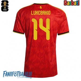 Belgia Dodi Lukebakio #14 Tricou Fotbal Replică Mondial 2026 Barbati Acasa